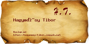 Hagymásy Tibor névjegykártya